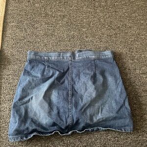 Express Blue Bubble Mini Skirt Ruched Casual